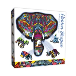 The Distribution Solutions Hidden Shapes Elephant Jigsaw Puzzle - 300 pc* Puzzles