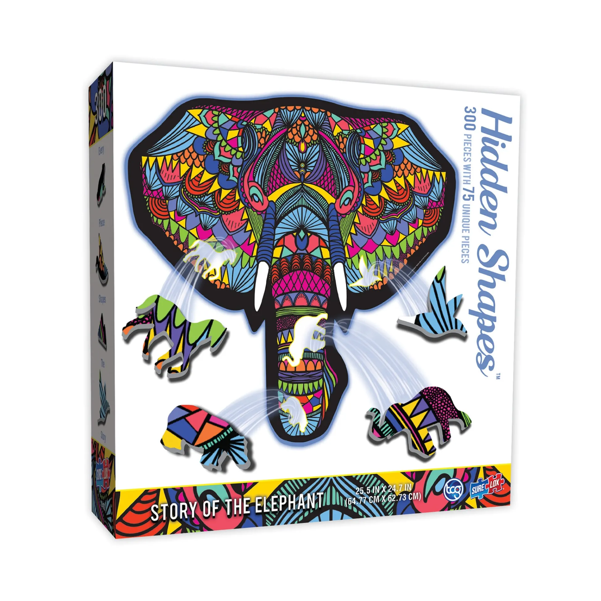 The Distribution Solutions Hidden Shapes Elephant Jigsaw Puzzle - 300 pc* Puzzles