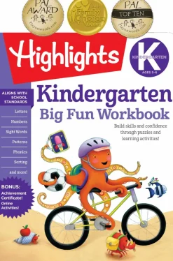 Readerlink Distribution Services Highlights Big Fun Kindergarten Activities Workbook*Kids Reading, Writing & Speech|Kids Books