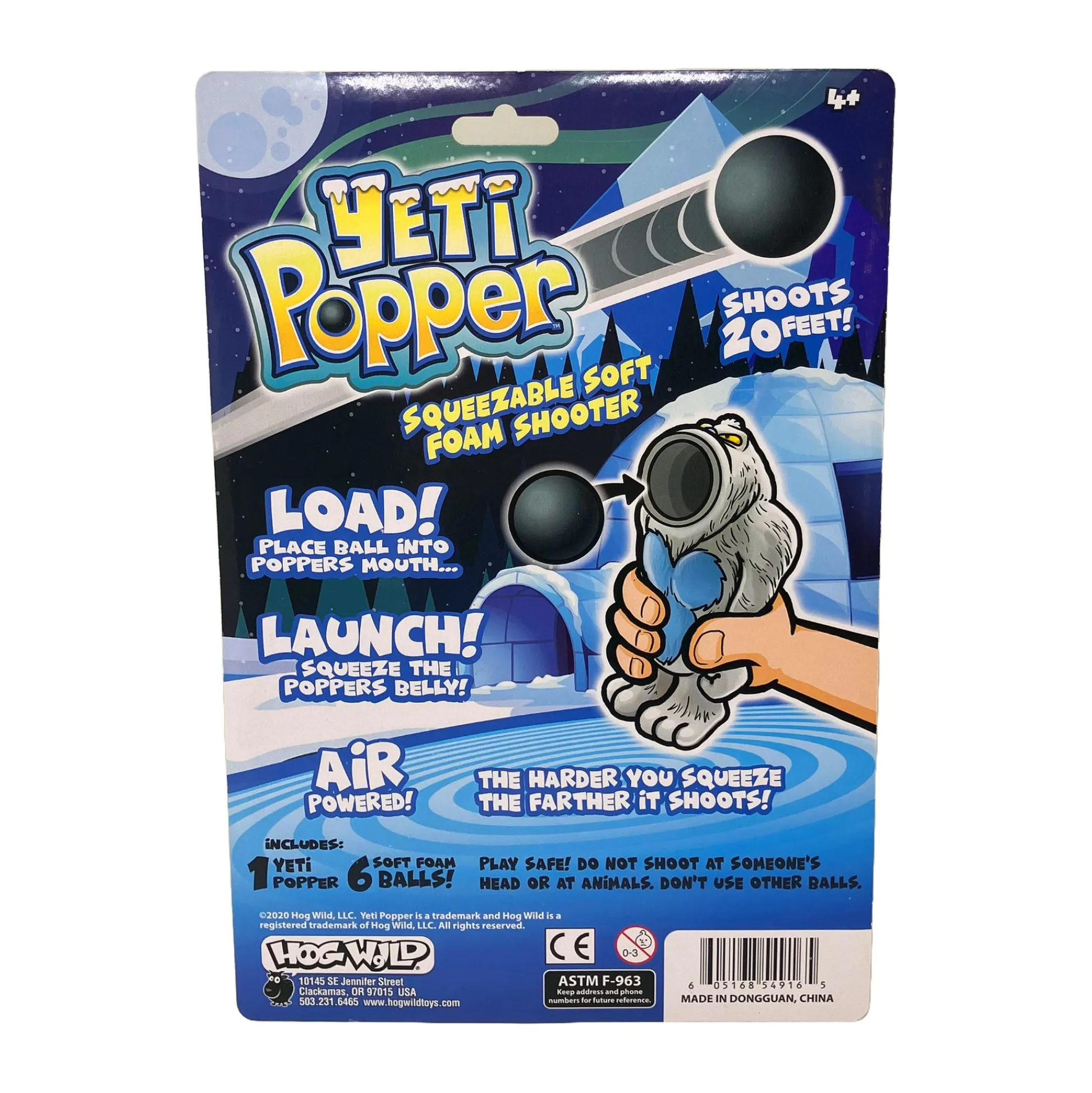 AreYouGame Hog Wild Yeti Popper Foam Ball Launcher* Nerf & Toy Blasters|Nerf & Toy Blasters