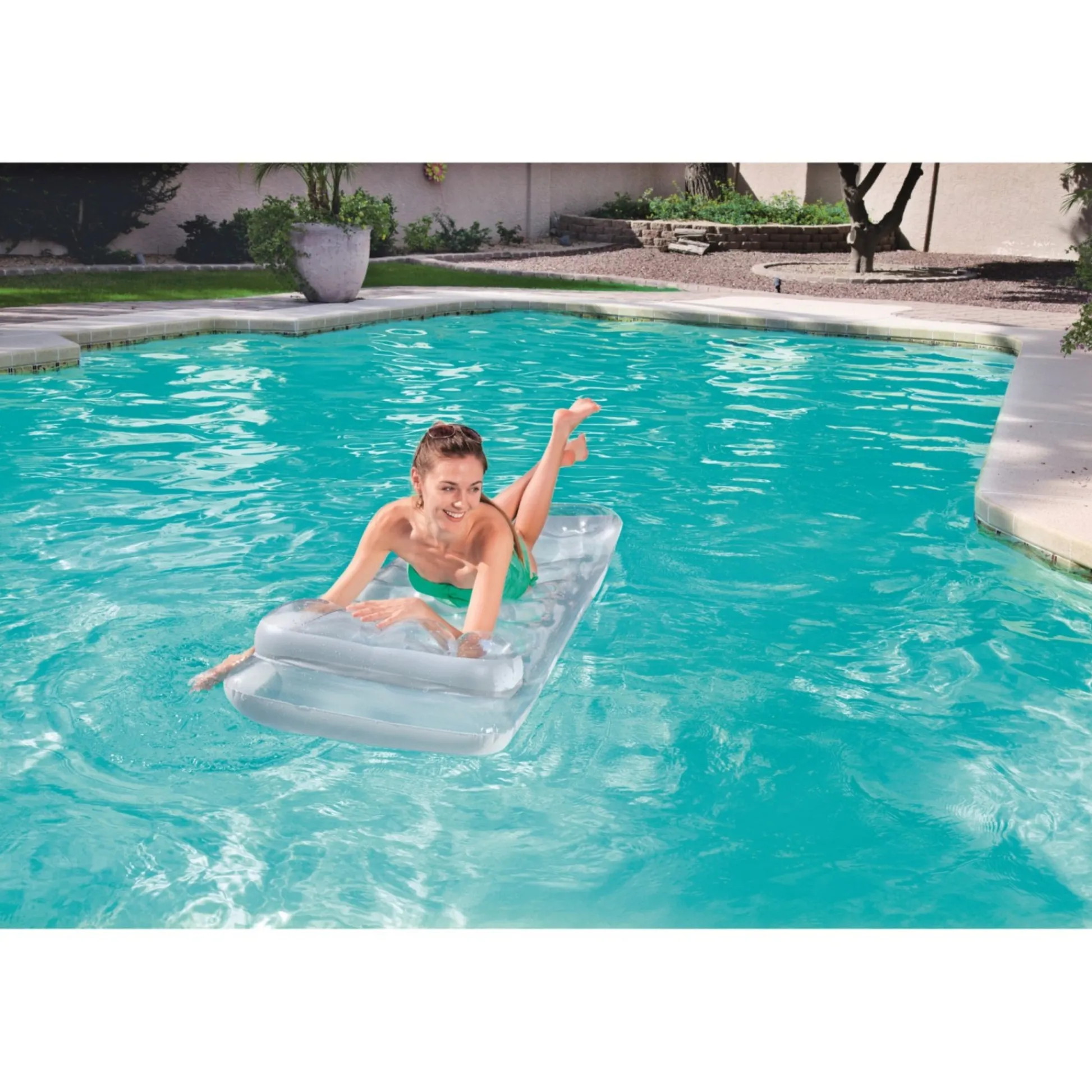 Flat River Group H2OGO! Metal Tech Lounge Inflatable Pool Float, 6'2" x 28"* Swimming Pools & Water Toys