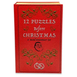 Flat River Group Holly Jolly 12-Piece Metal Puzzle Advent Calendar Book* Puzzles
