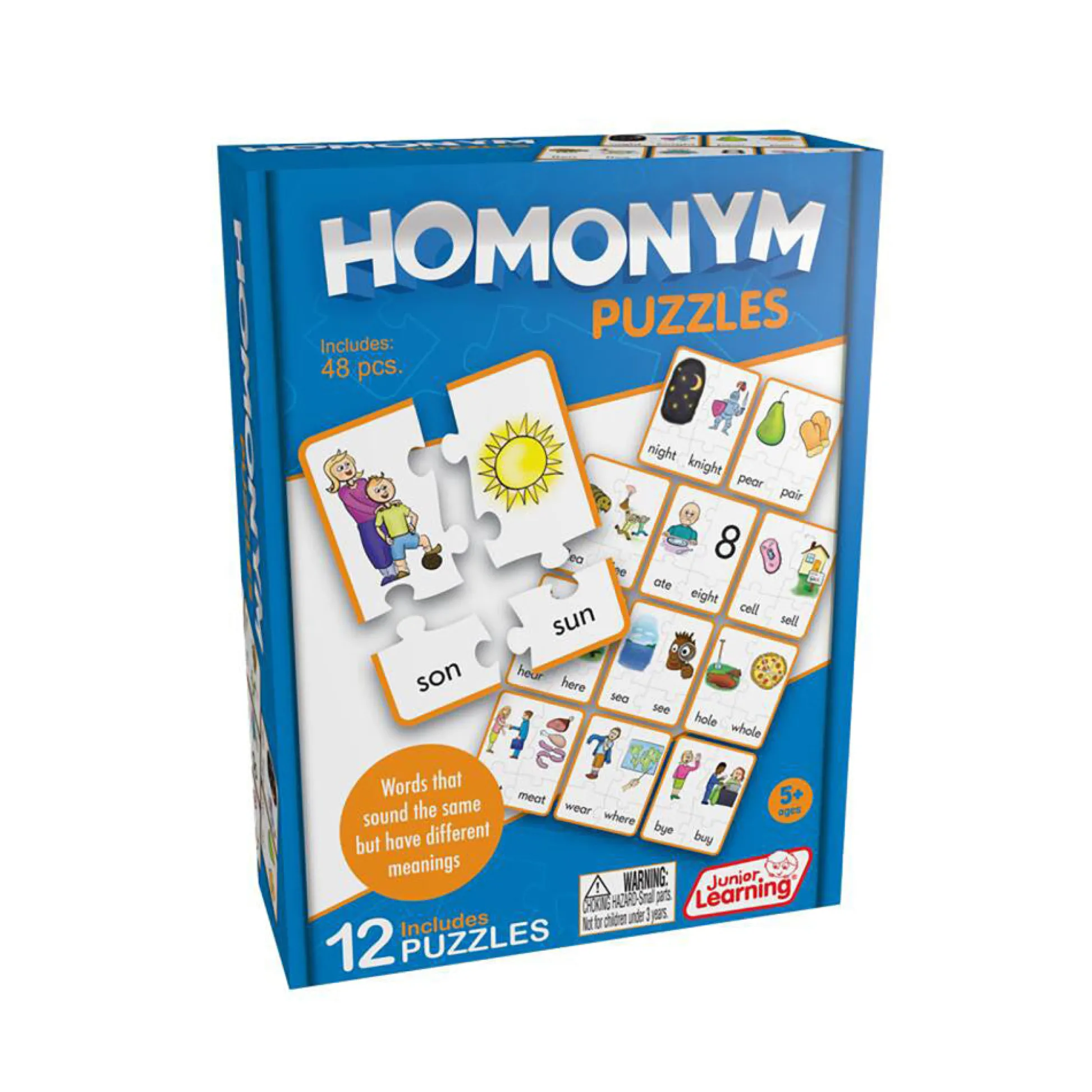 Flat River Group Homonym Puzzles Junior Learning Set - 48 pc* Puzzles