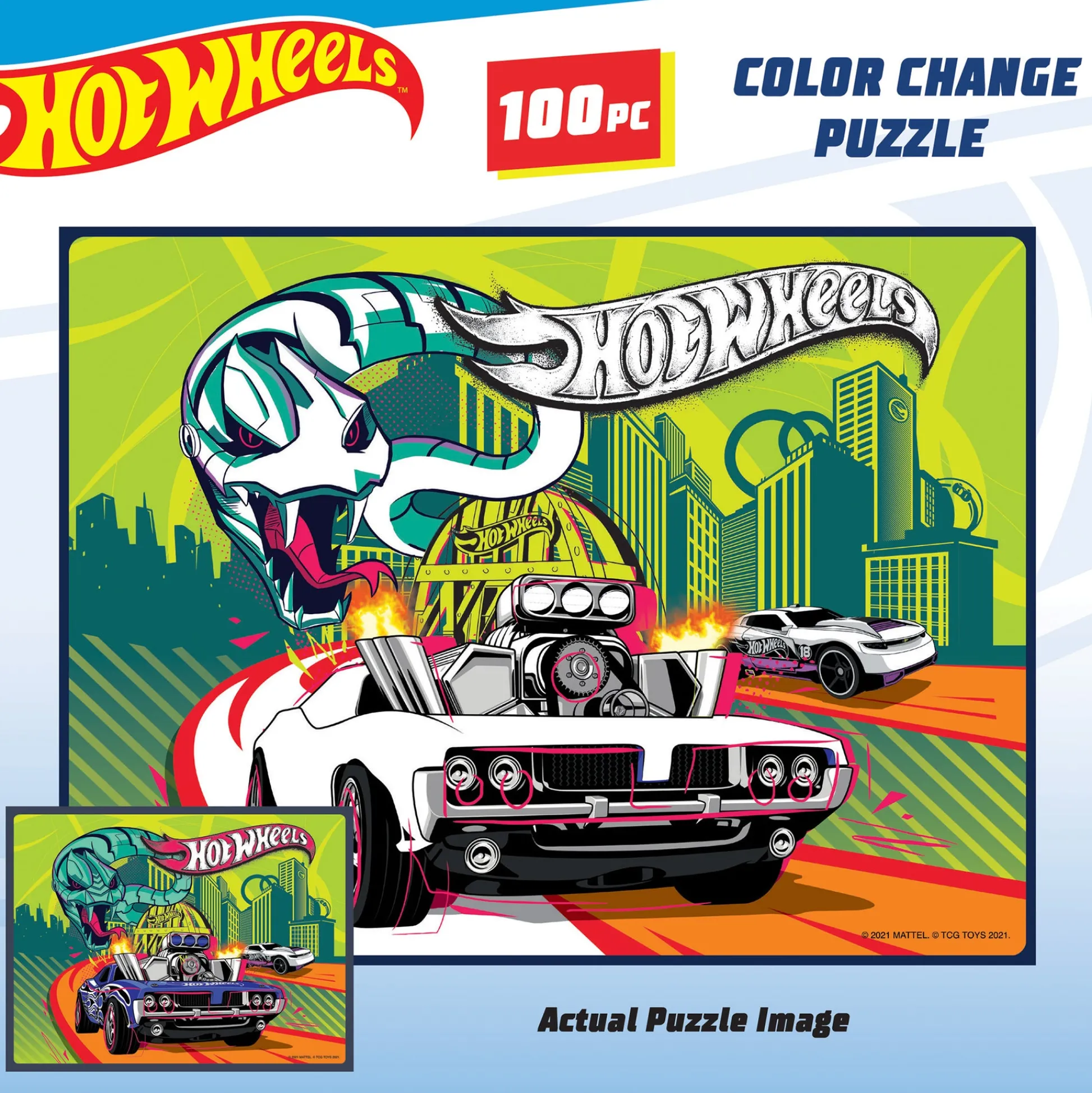 The Distribution Solutions Hot Wheels Color Surprise Jigsaw Puzzle - 100 pc* Puzzles