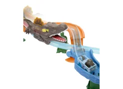 Macy's - Supplier Hot Wheels RacerVerse Jurassic World Crash & Splash Track Set with Die-Cast Dinosaur Toy Car* Playsets & Vehicles
