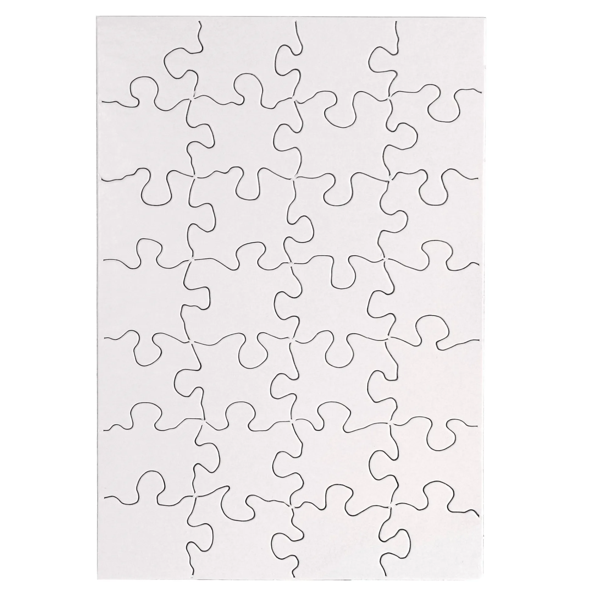 Educators Resource Hygloss Create-Your-Own 28-Piece Rectangle Puzzle - 24 Pack* Puzzles|Crafts & Activities