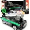 Flat River Group Hyper Drive RC 1:16 Scale Street Racer - Black-Green with LED Lights* Rc Cars & Flight