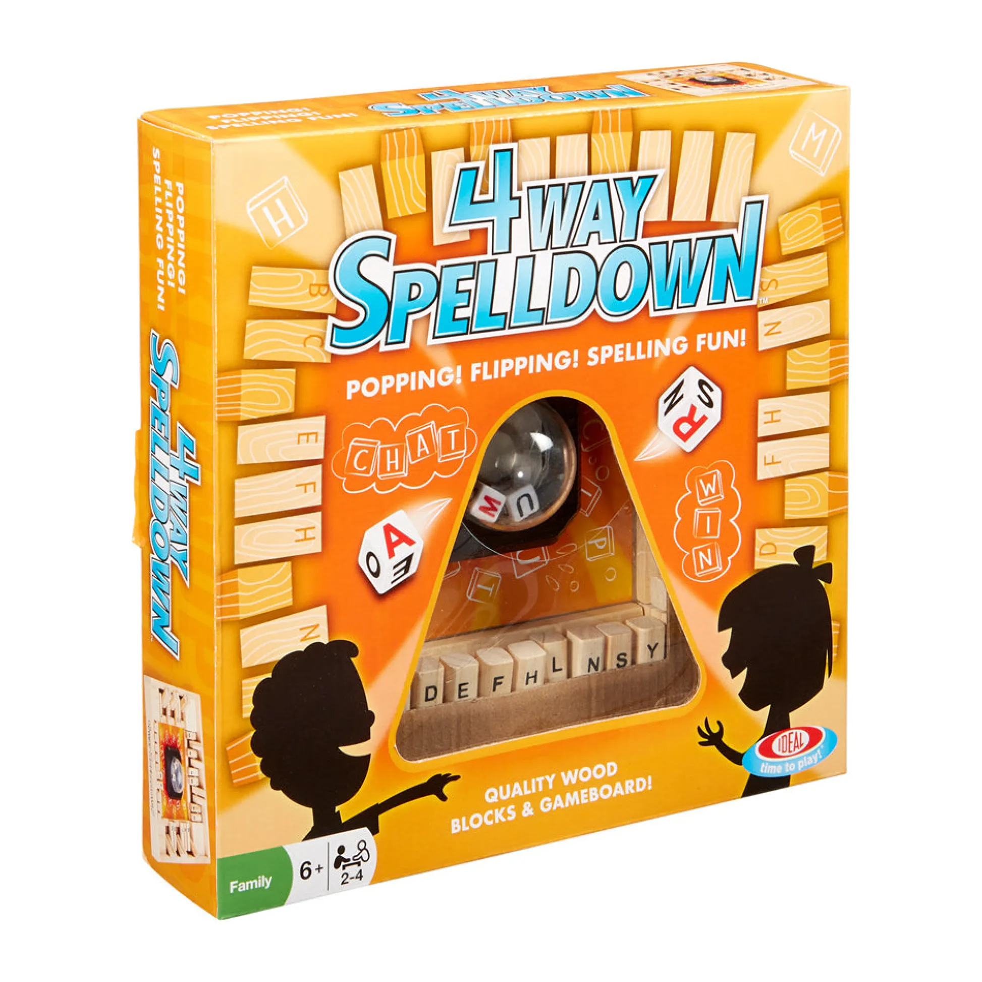 AreYouGame Ideal 4 Way Spelldown Wooden Board Game* Board Games|Role-Playing Games