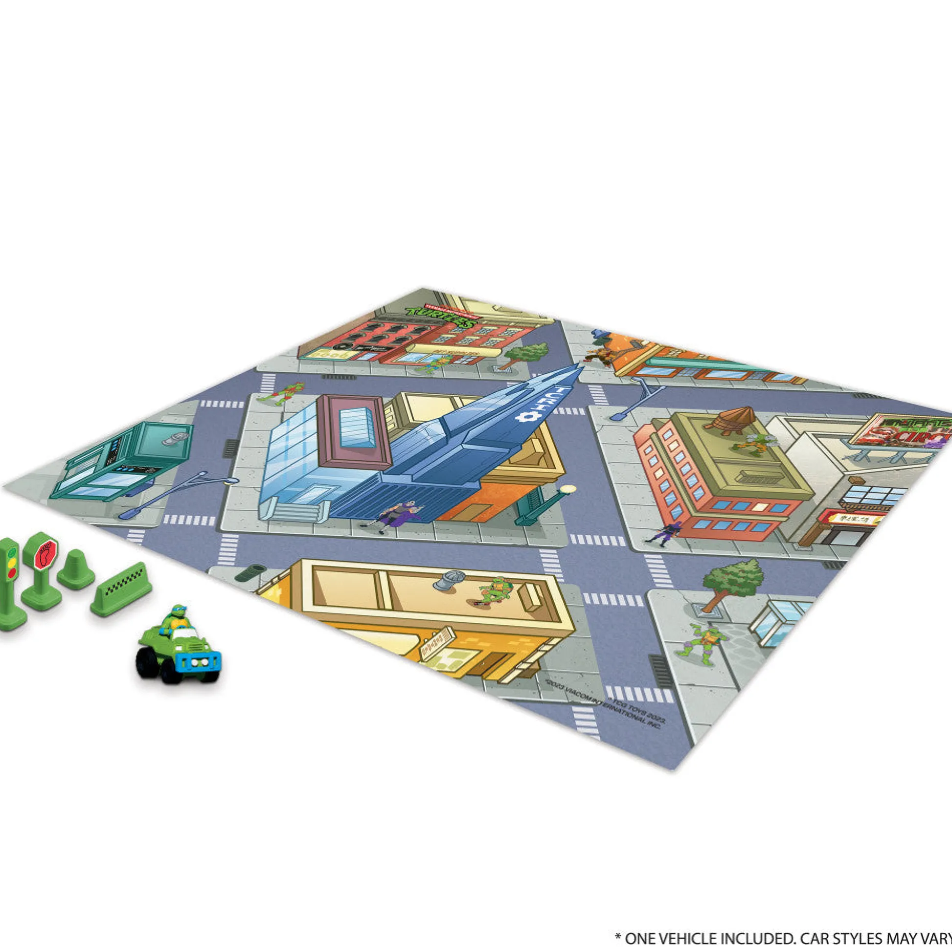 Flat River Group Imaginmat Deluxe TMNT Vibrant Playmat & Toy Car Adventure Zone* Playsets & Vehicles