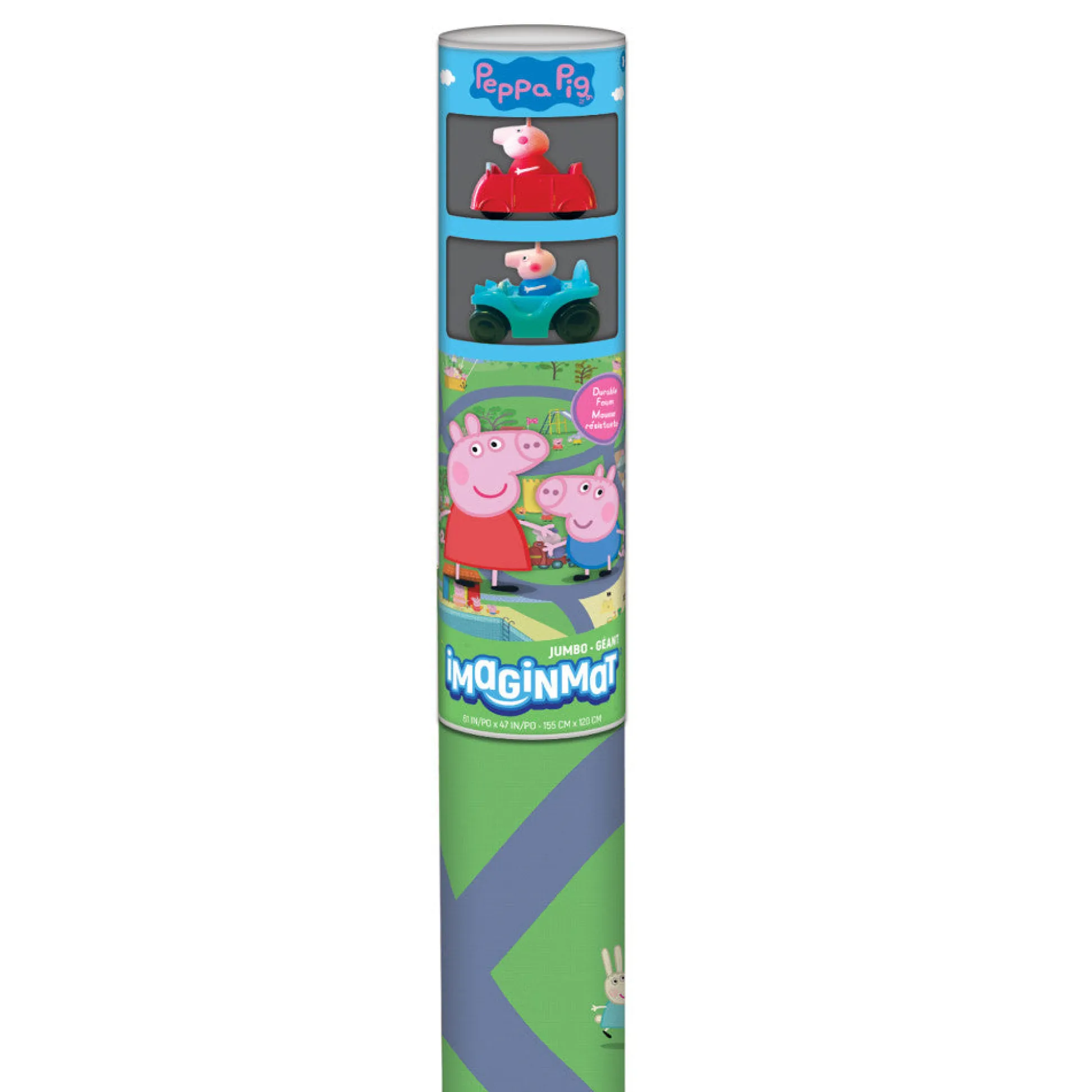 Flat River Group Imaginmat Peppa Pig Jumbo Floor Playmat with Toy Cars, 47 x 61 Inch* Preschool Education Toys & Activities|Preschool Pals