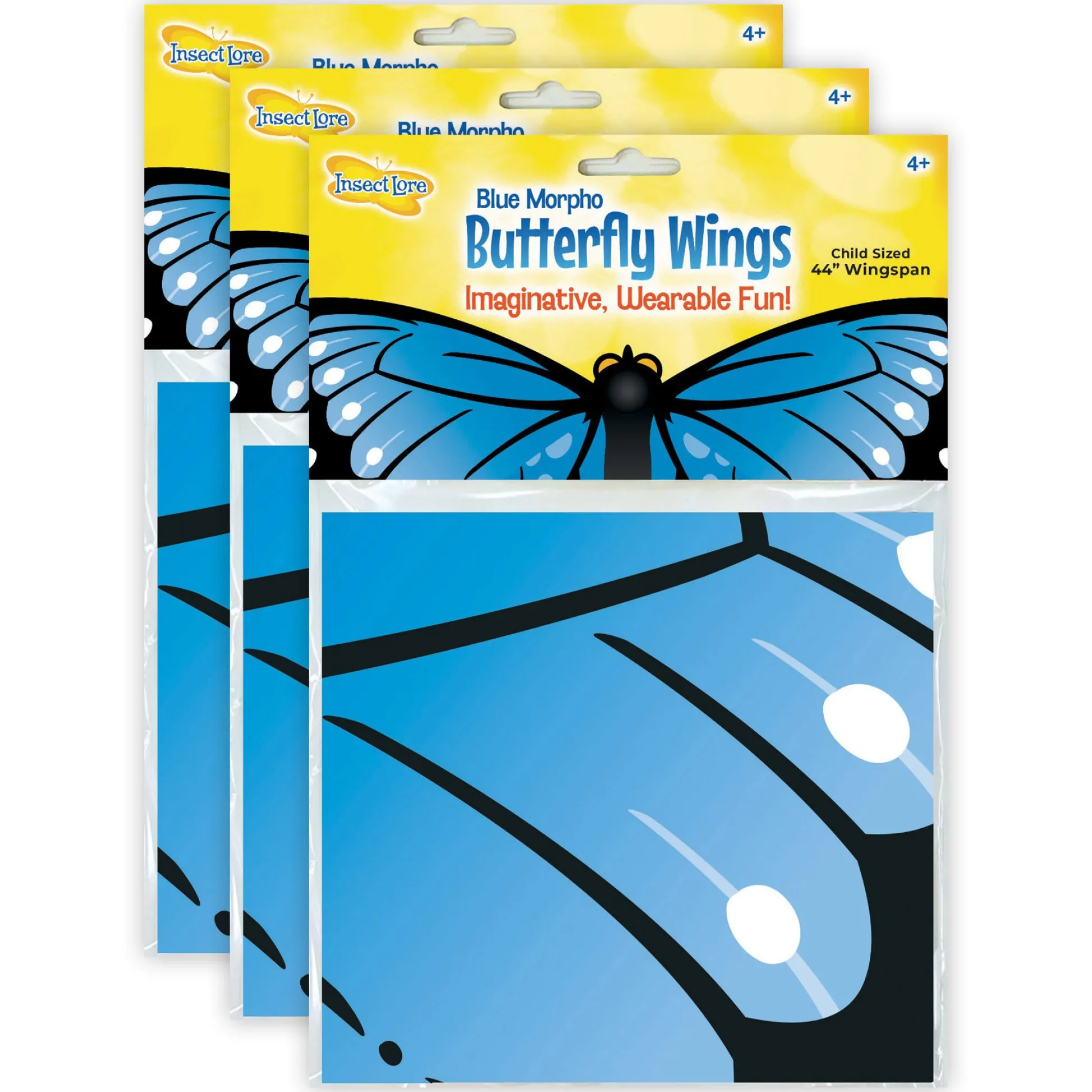 Educators Resource Insect Lore Morpho Butterfly Dress-Up Wings, Blue, 3-Pack* Dress Up & Accessories|Dress Up