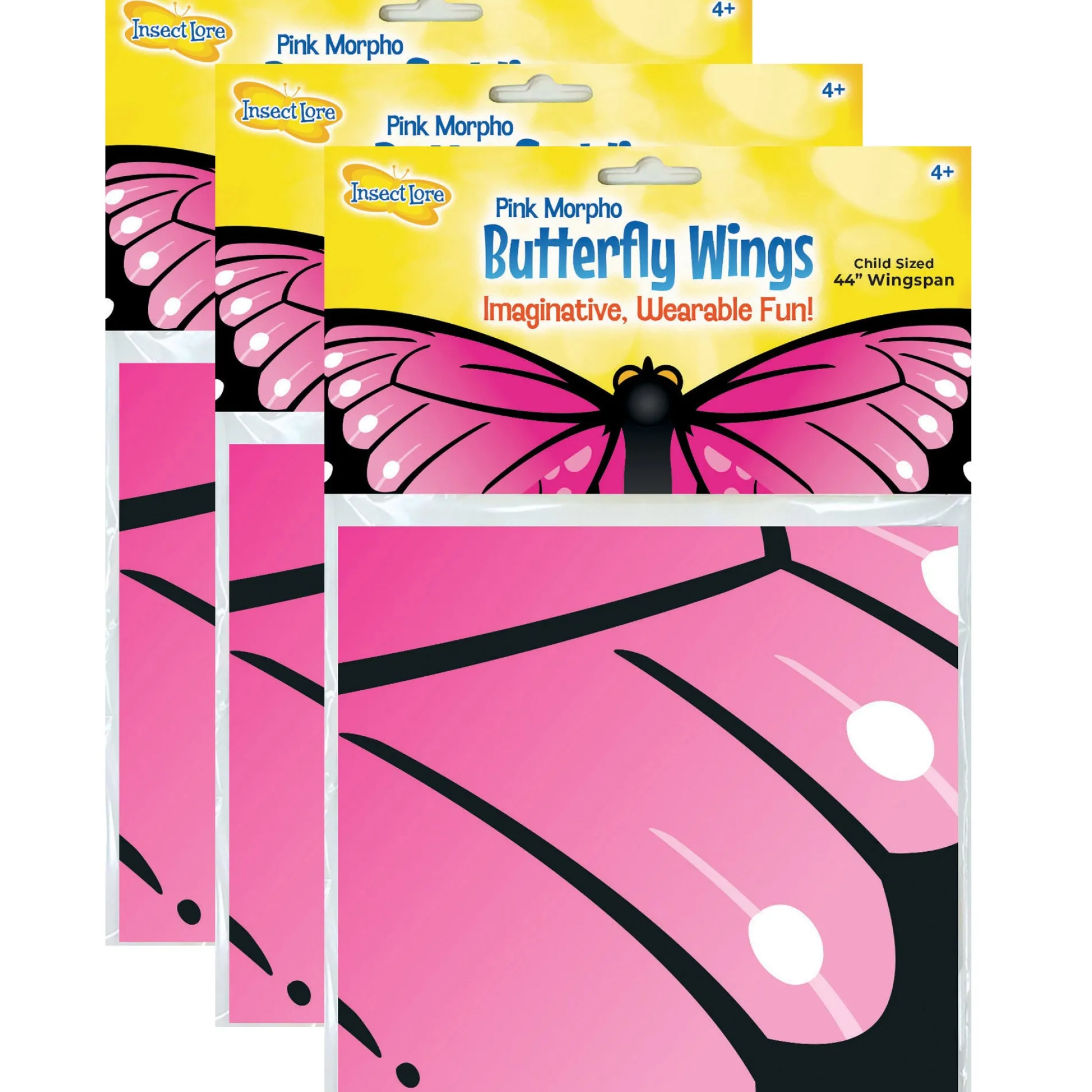Educators Resource Insect Lore 3-Pack Dress-Up Morpho Butterfly Wings – Pink* Dress Up & Accessories|Dress Up