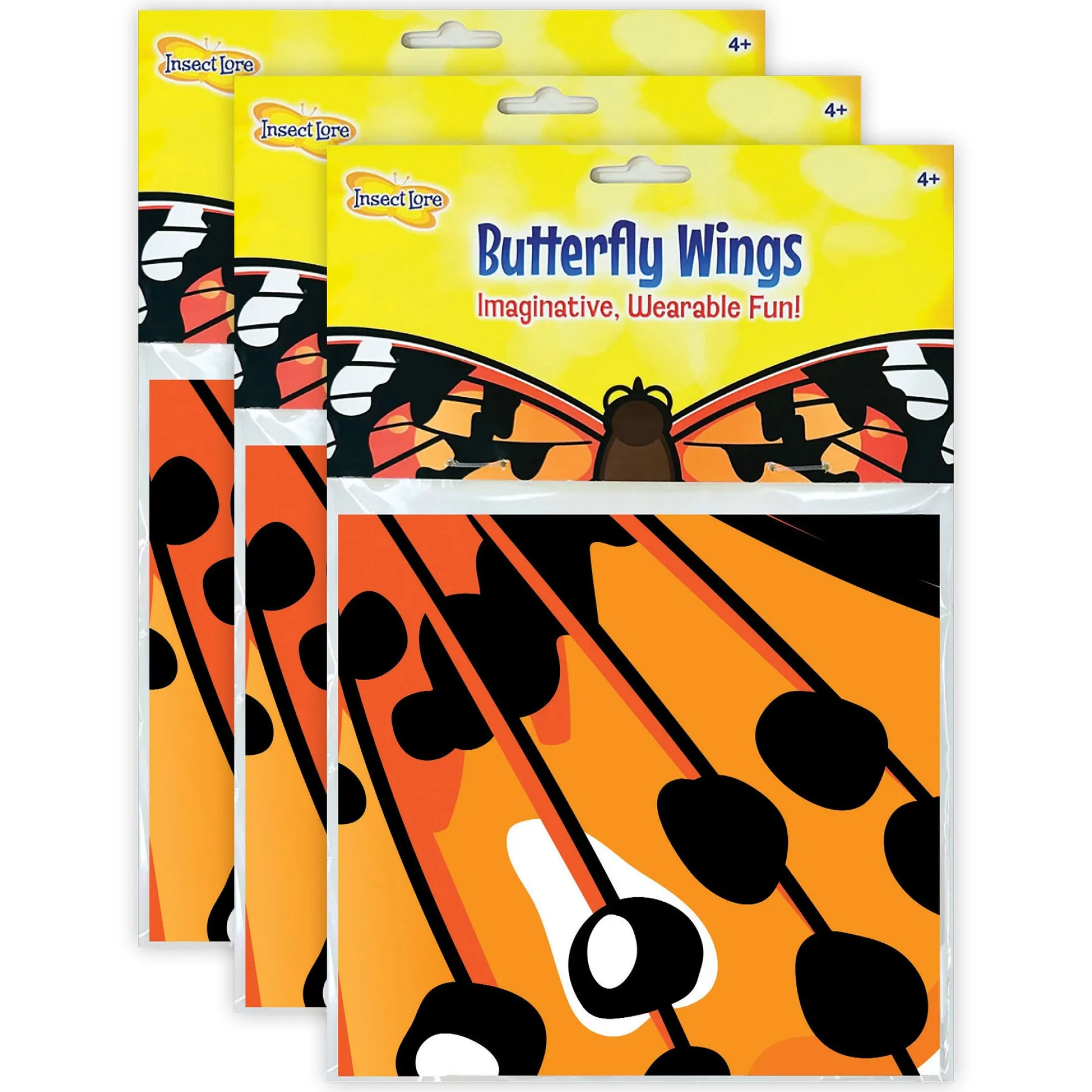 Educators Resource Insect Lore Vibrant Painted Lady Butterfly Wings for Kids, 3-Pack* Dress Up & Accessories|Dress Up