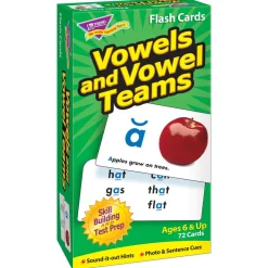 Flat River Group Interactive Vowel Teams Skill Drill Flash Cards - Educational Learning Tool* Reading, Writing & Speech