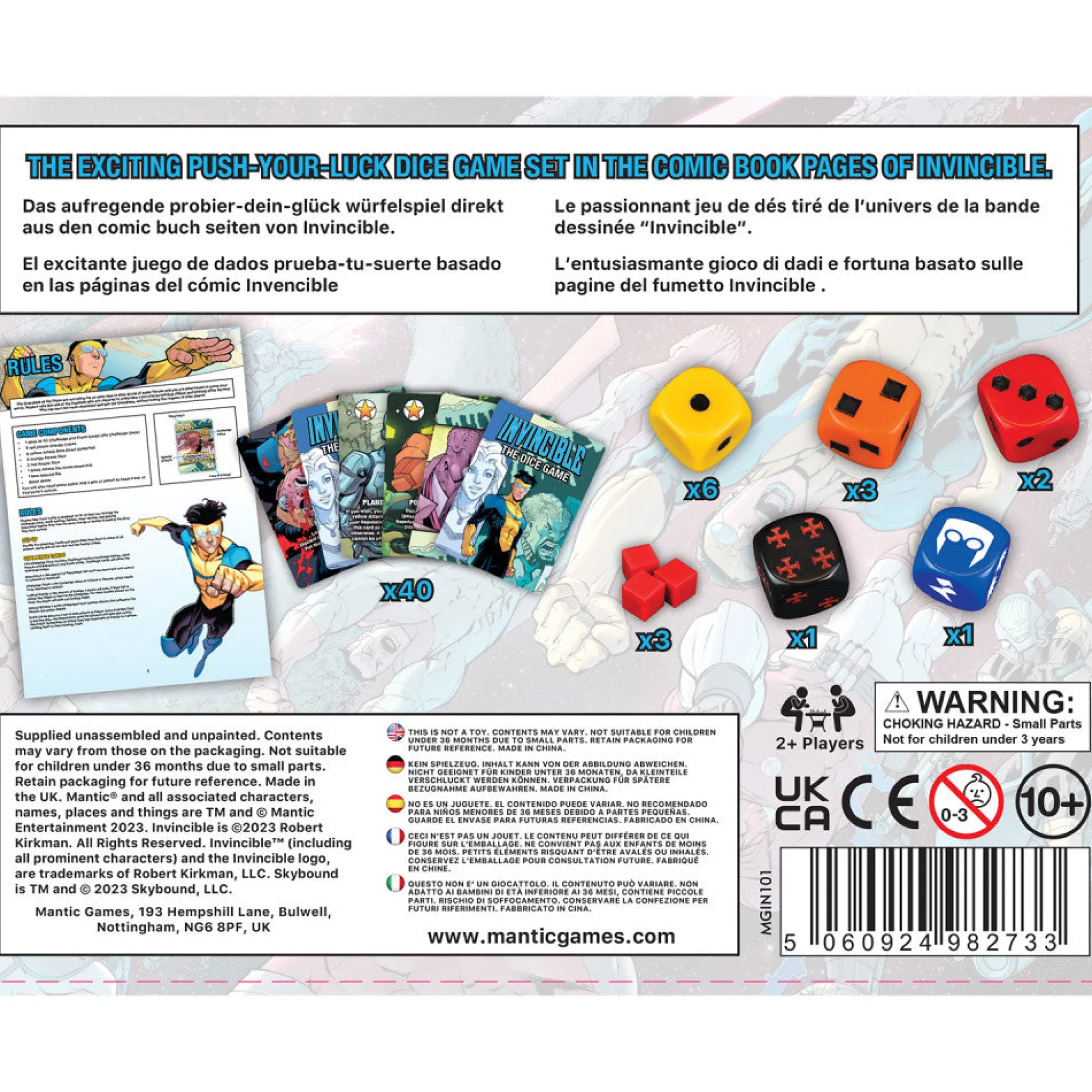 Flat River Group Invincible: The Dice Game - Superhero Themed Dice-Rolling Game by Mantic Games* Dice, Roll & Write Games
