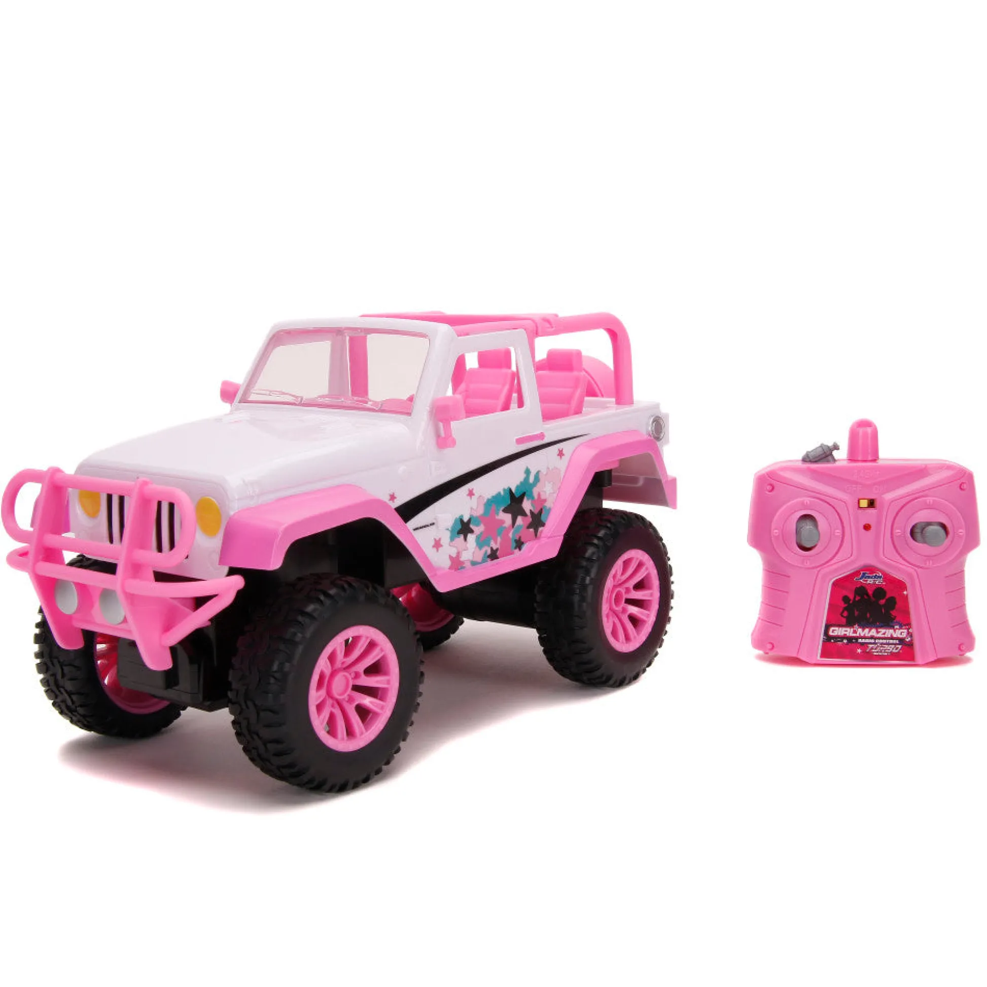 Flat River Group Jada Toys Girlmazing Pink 1:16 Scale RC Jeep with Exclusive Star Deco* Rc Cars & Flight