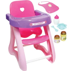 Educators Resource JC Toys For Keeps! Doll High Chair & Playset - Pink and Purple* Doll Houses, Furniture & Accessories|Stuffed Animals & Plush Toys