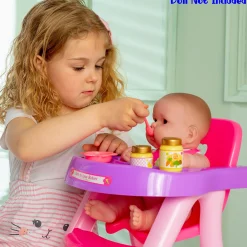 Educators Resource JC Toys For Keeps! Doll High Chair & Playset - Pink and Purple* Doll Houses, Furniture & Accessories|Stuffed Animals & Plush Toys