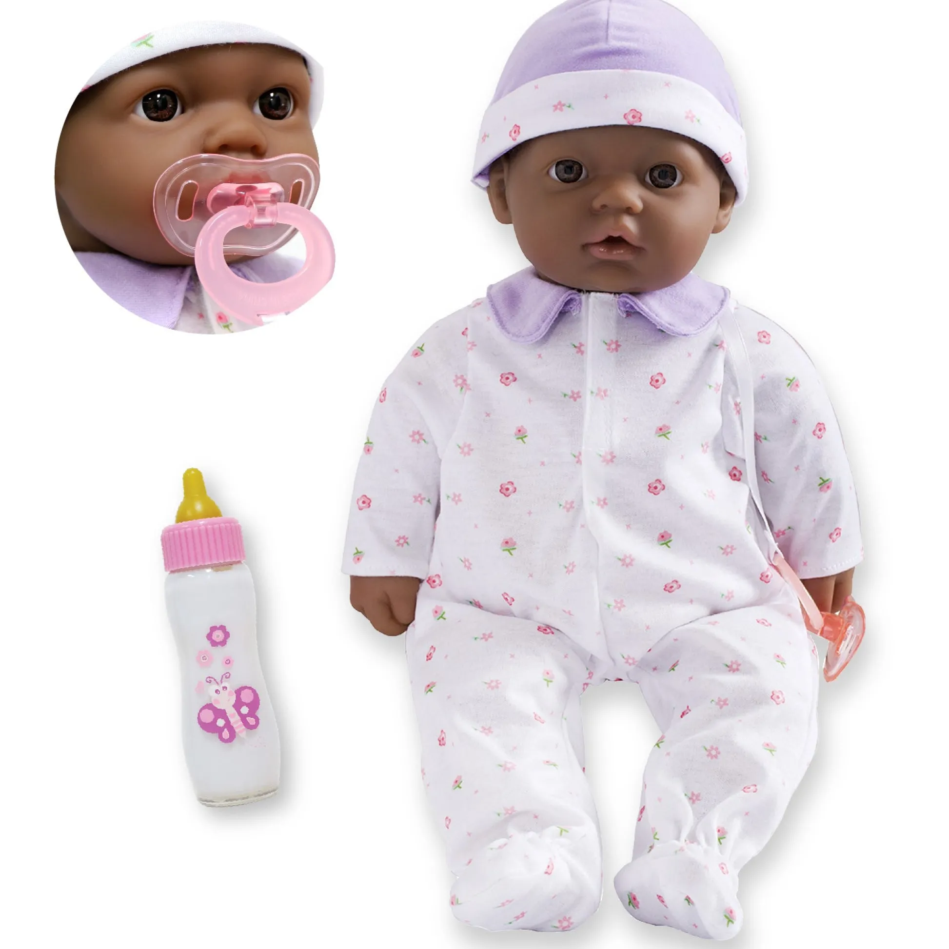 Educators Resource JC Toys La Baby Soft 16-Inch Doll with Purple Sleeper and Pacifier* Social & Emotional Skills|Baby Dolls
