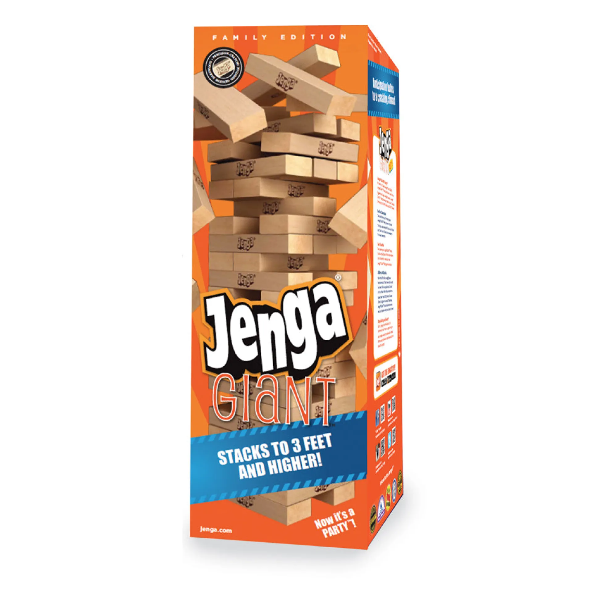 AreYouGame Jenga Giant Family Edition - Polished Hardwood Block Game* Board Games|Role-Playing Games