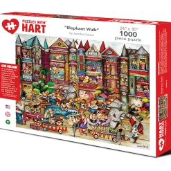 Flat River Group Jennifer Garant Elephant Walk Carnival-Themed Jigsaw Puzzle - 1000 pc* Puzzles