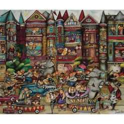 Flat River Group Jennifer Garant Elephant Walk Carnival-Themed Jigsaw Puzzle - 1000 pc* Puzzles