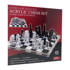 AreYouGame John N. Hansen Co. Classic Acrylic Chess Set - 11.75x11.75 inch Board* Role-Playing Games|Board Games