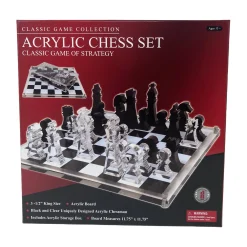 AreYouGame John N. Hansen Co. Classic Acrylic Chess Set - 11.75x11.75 inch Board* Role-Playing Games|Board Games
