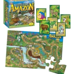 The Distribution Solutions JOURNEY ON THE AMAZON PLAYZZLE™ Interactive Bilingual Board Game* Role-Playing Games|Board Games