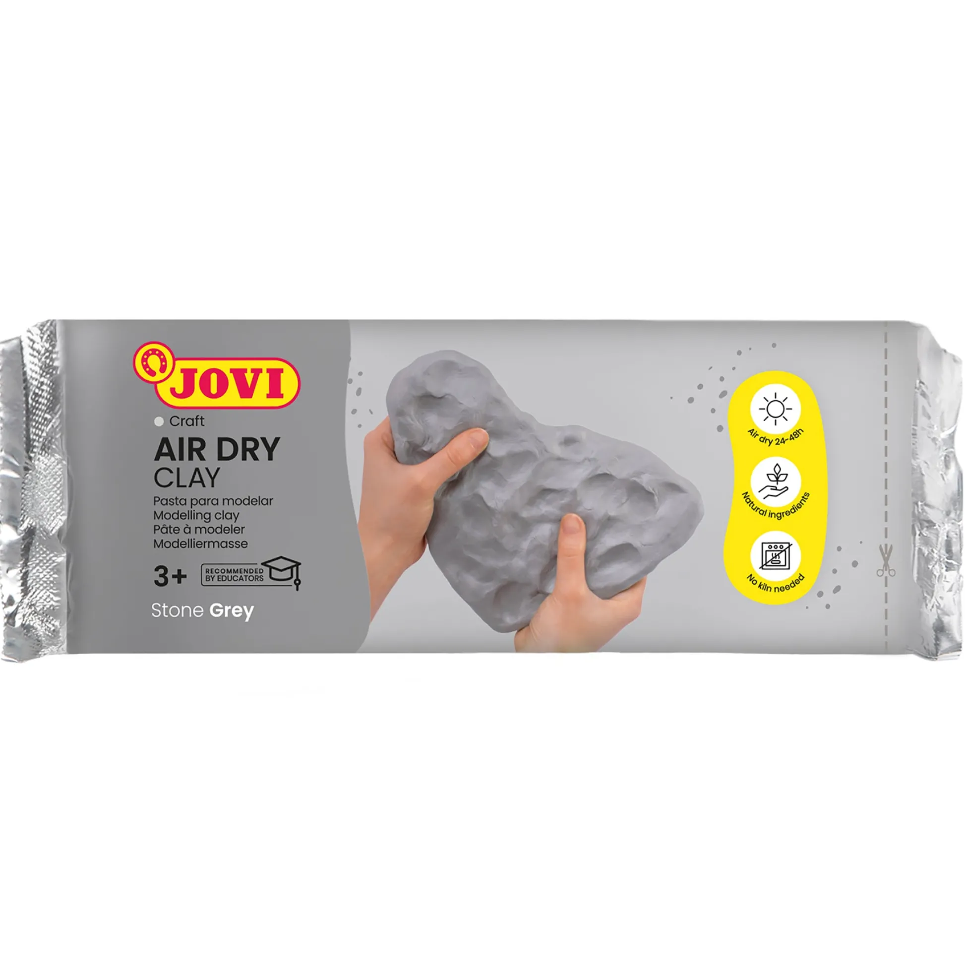 Educators Resource JOVI Home Artist Collection Air Dry Clay - Grey, 2.2lb Bar, Pack of 2* Clay, Dough & Sand Art