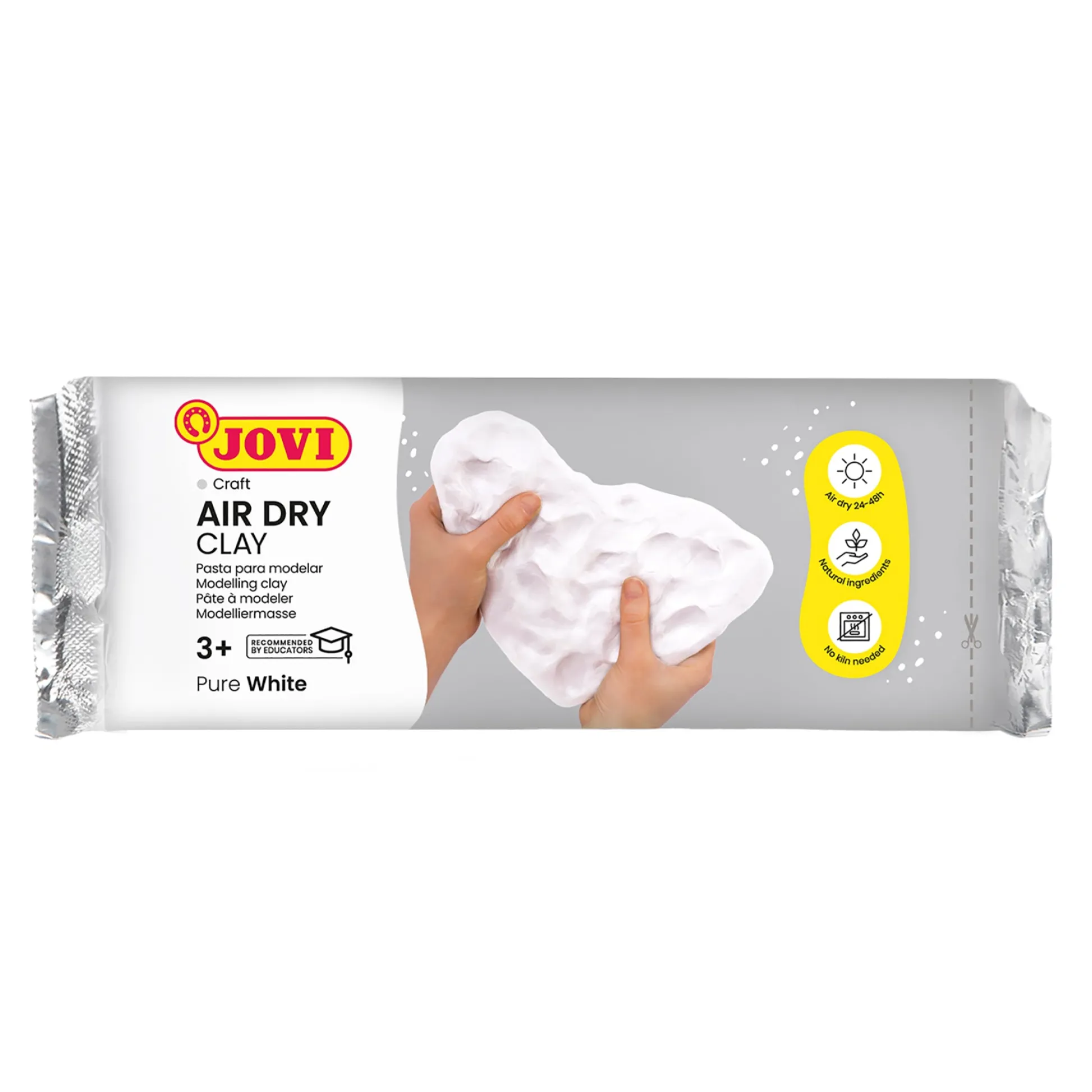 Educators Resource JOVI Natural Air Dry Clay Set - White, 1.1lb Each, Pack of 3* Clay, Dough & Sand Art