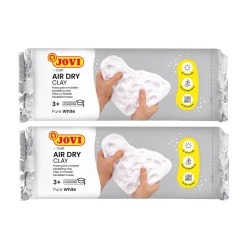 Educators Resource JOVI No-Bake Craft Air Dry Clay, White, 2.2lb Bar, 2-Pack* Clay, Dough & Sand Art