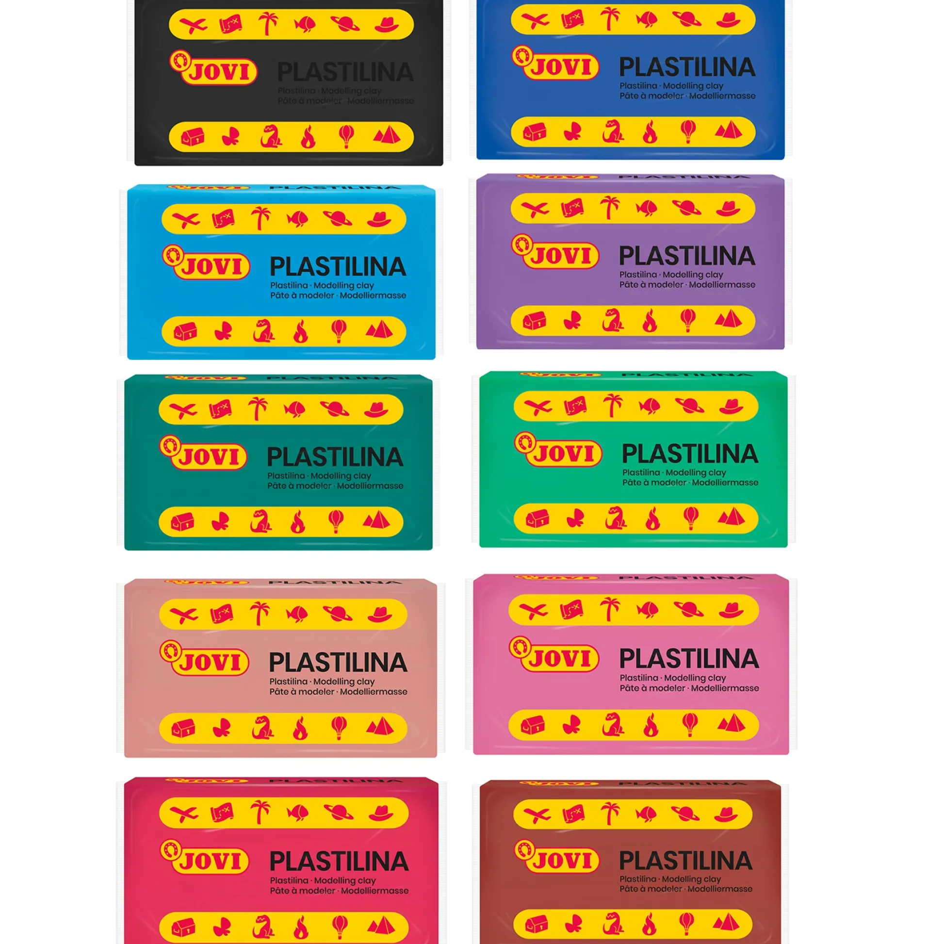 Educators Resource JOVI Plastilina Vegetable-Based Modeling Clay, 30 Bars - Assorted Colors* Clay, Dough & Sand Art