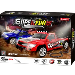 Flat River Group Joysway SuperFun 207 USB-Powered 1:43 Scale Slot Car Racing Set with LED Headlights* Playsets & Racetracks