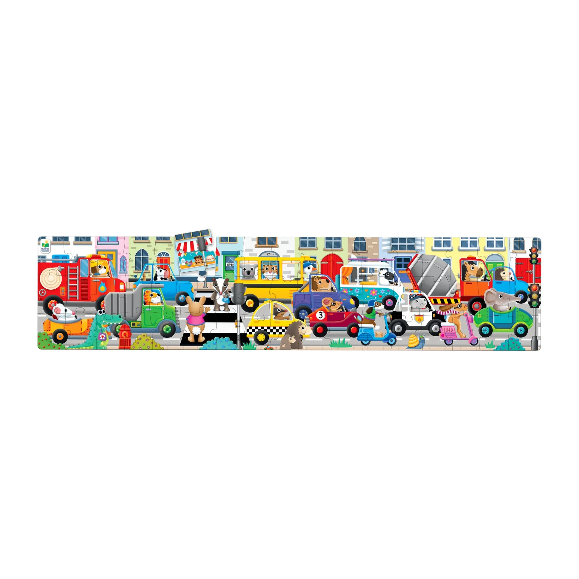 AreYouGame Jumbo Traffic Jam Floor Puzzle - 51 pc* Social & Emotional Skills|Puzzles