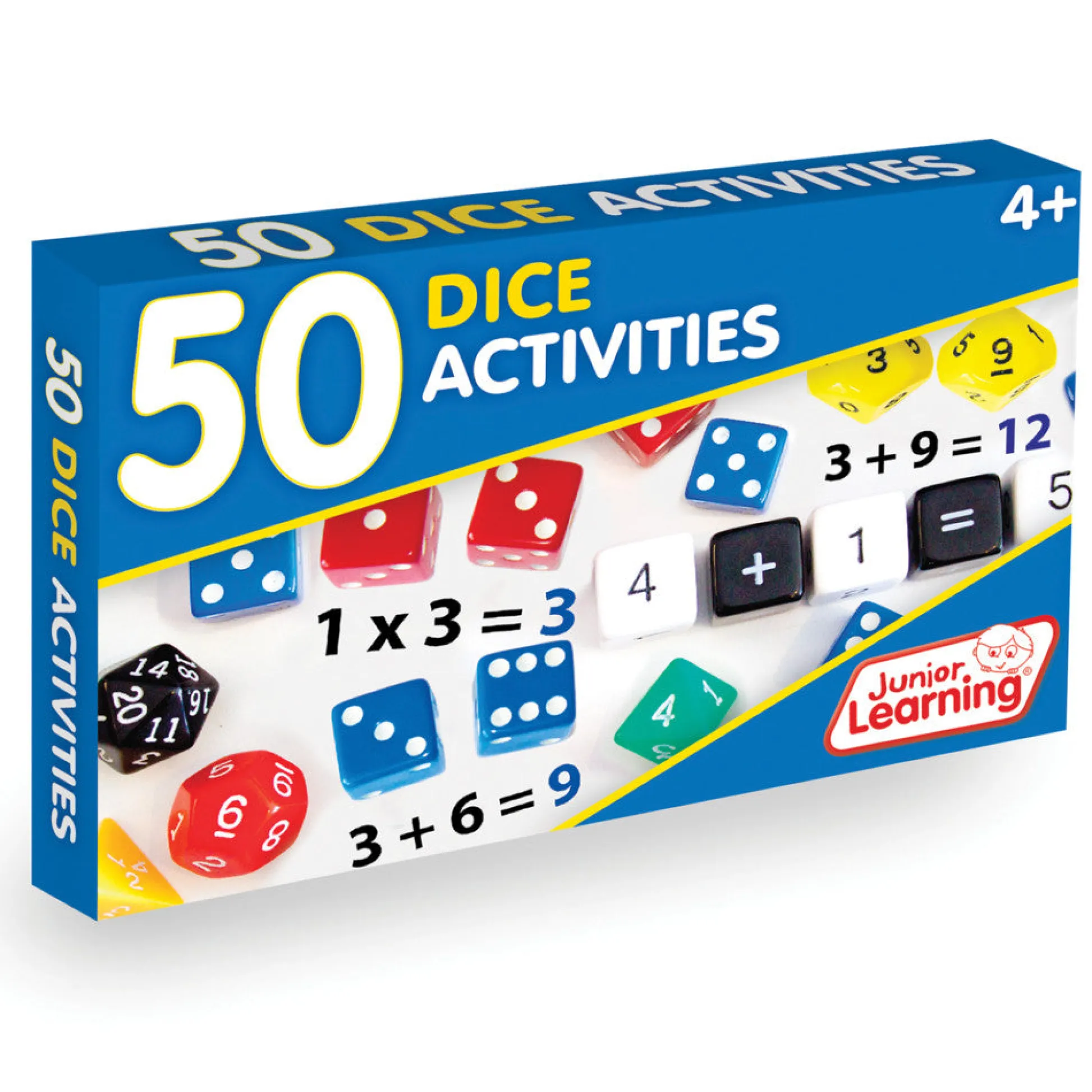 Flat River Group Junior Learning 50 Dice Activities - Educational Math Game for Ages 5-6* Math Toys|Math, Counting & Time
