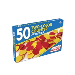 Flat River Group Junior Learning 50 Two-Color Counter Activities - Math Skill Development* Math Toys|Math, Counting & Time