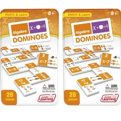 Educators Resource Junior Learning Algebra Dominoes - Educational Matching Game - 2 Sets* Dominoes & Tiles Games