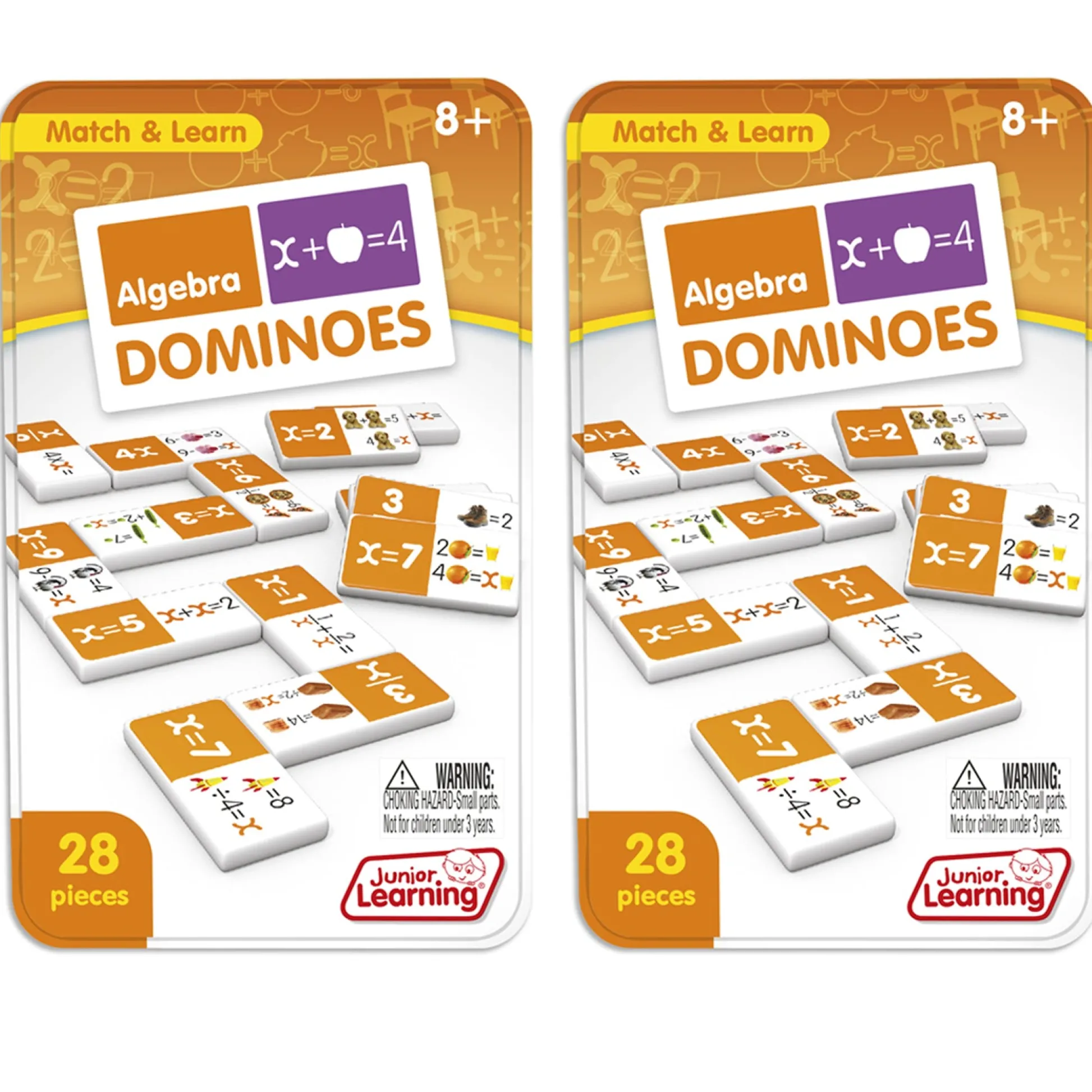 Educators Resource Junior Learning Algebra Dominoes - Educational Matching Game - 2 Sets* Dominoes & Tiles Games