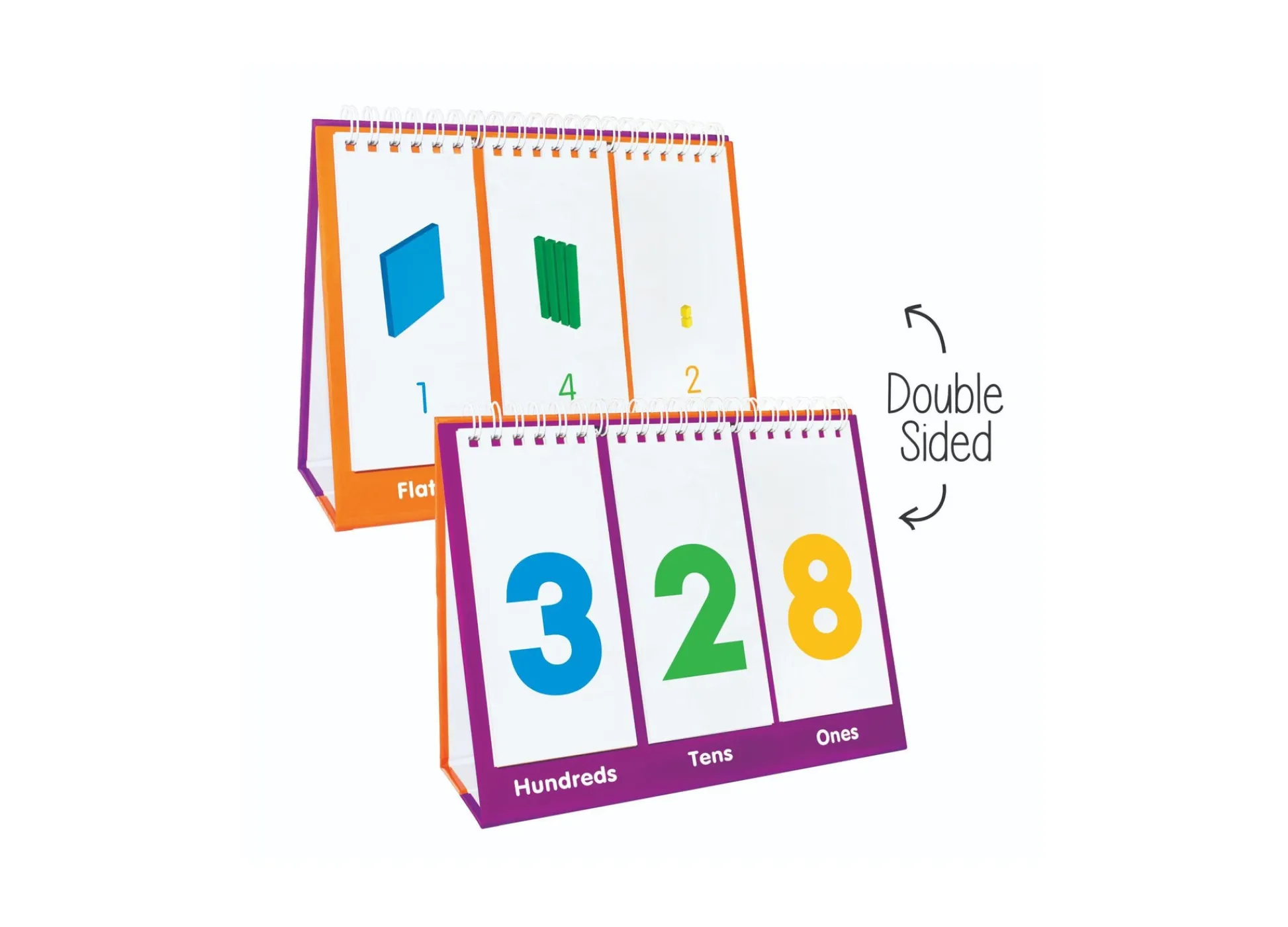 Flat River Group Junior Learning Base Ten Flip Card Set - Educational Math Tool* Math Toys|Math, Counting & Time