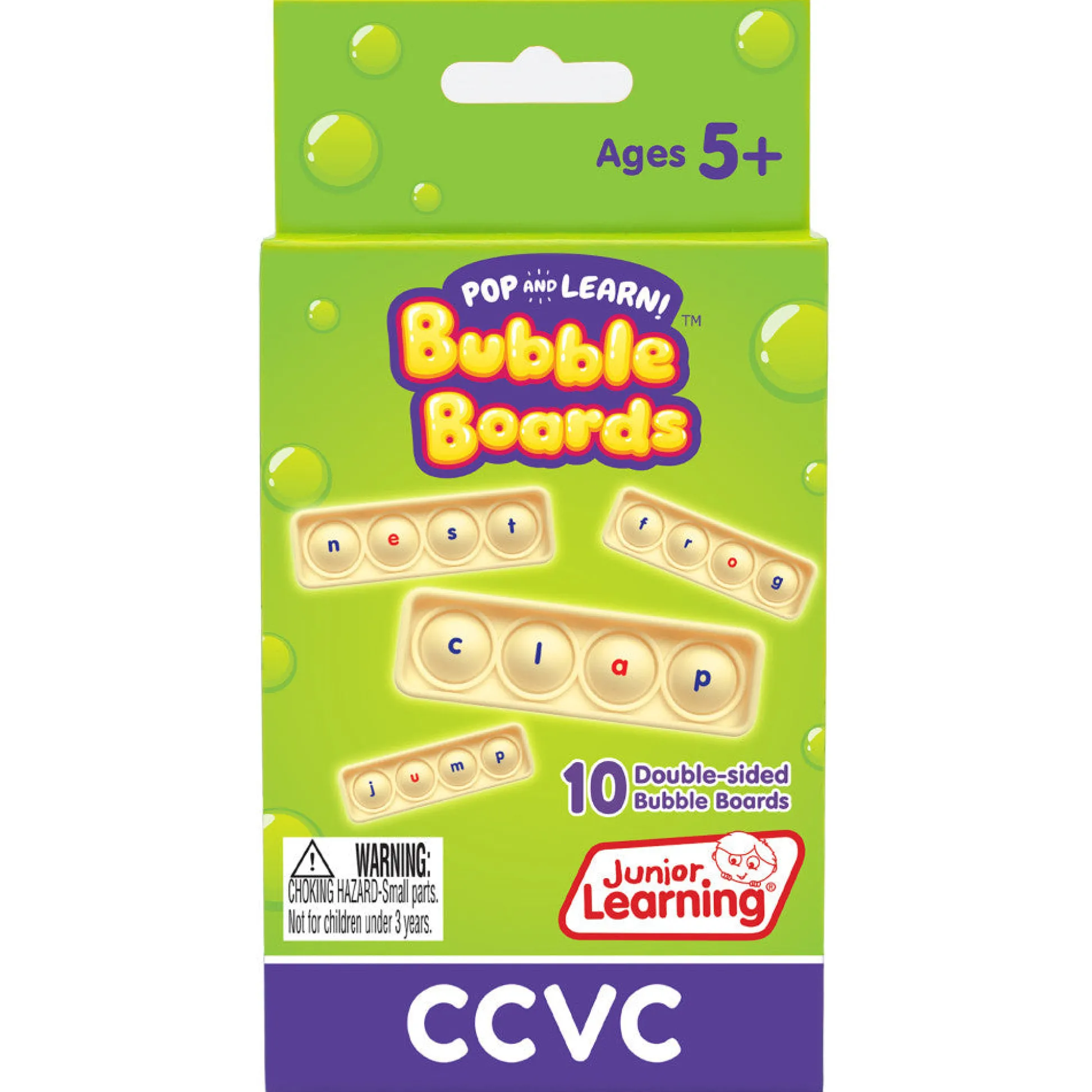 Flat River Group Junior Learning CCVC Bubble Boards - Phonics Blending Game* Preschool Education Toys & Activities