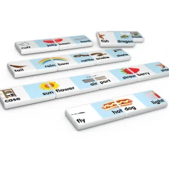 Educators Resource Junior Learning Compound Words Match & Learn Dominoes - Educational Toy - Set of 2* Dominoes & Tiles Games