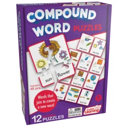 Educators Resource Junior Learning Compound Word Puzzles - Multicolored Language Game* Puzzles