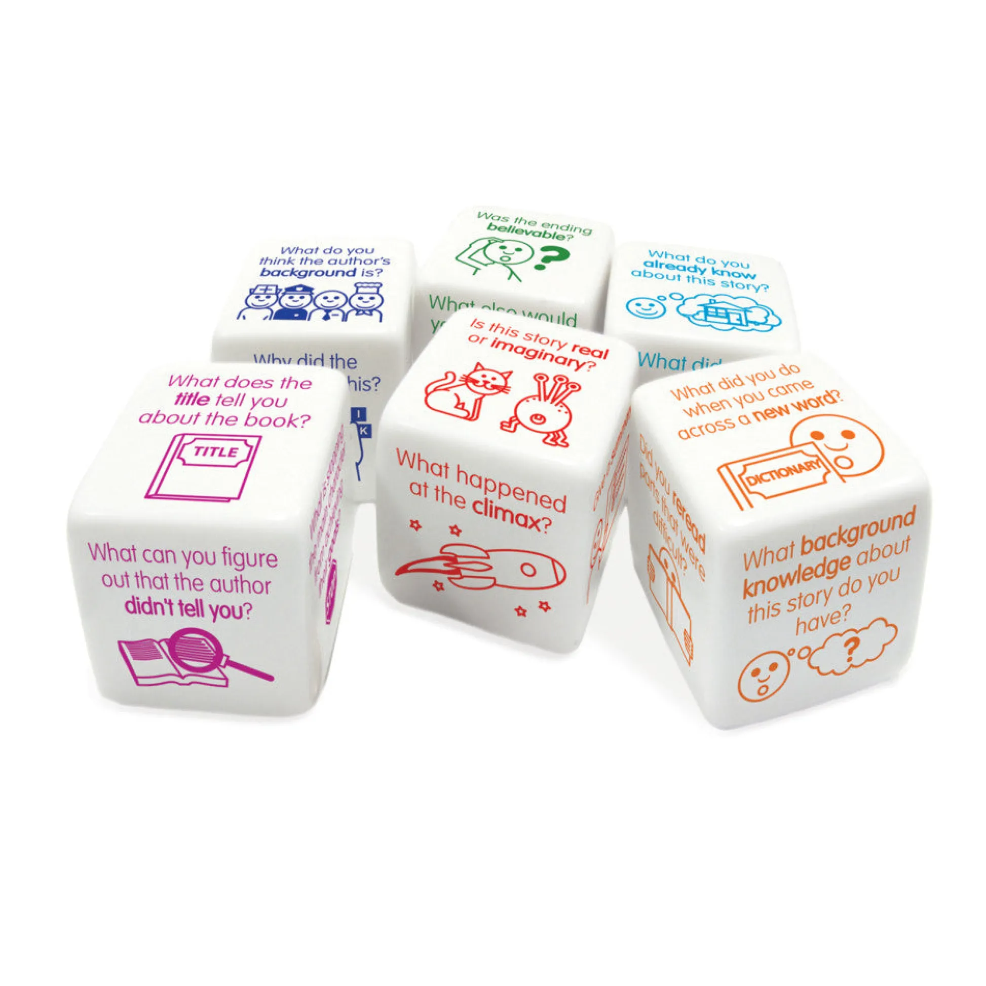 Flat River Group Junior Learning Comprehension Dice Set - Educational Game for Ages 6+* Reading, Writing & Speech
