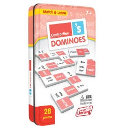 Educators Resource Junior Learning Contraction Match & Learn Dominoes - Twin Pack* Dominoes & Tiles Games
