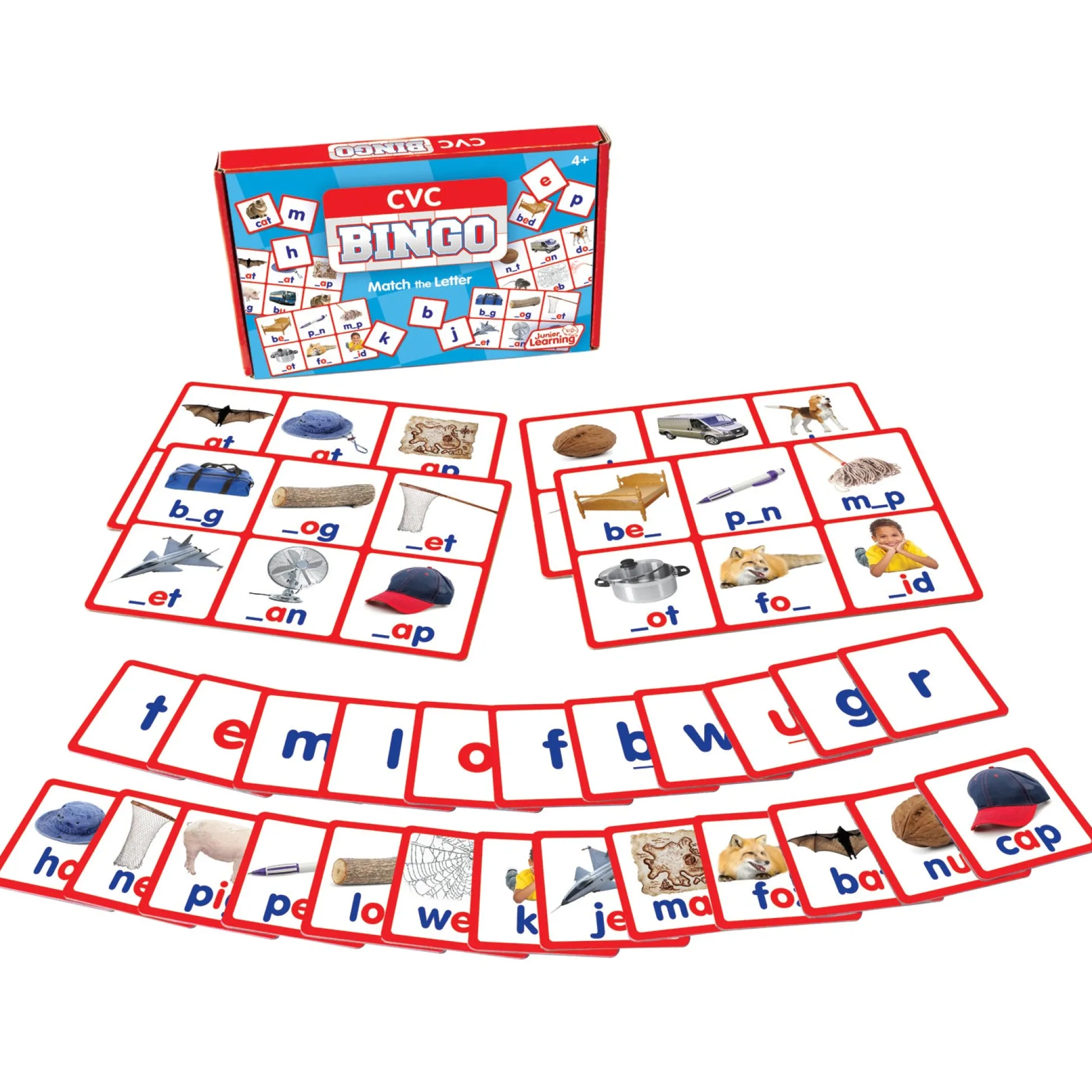 Educators Resource Junior Learning CVC Bingo Game Set - Consonant Vowel Consonant Learning Kit* Preschool Education Toys & Activities