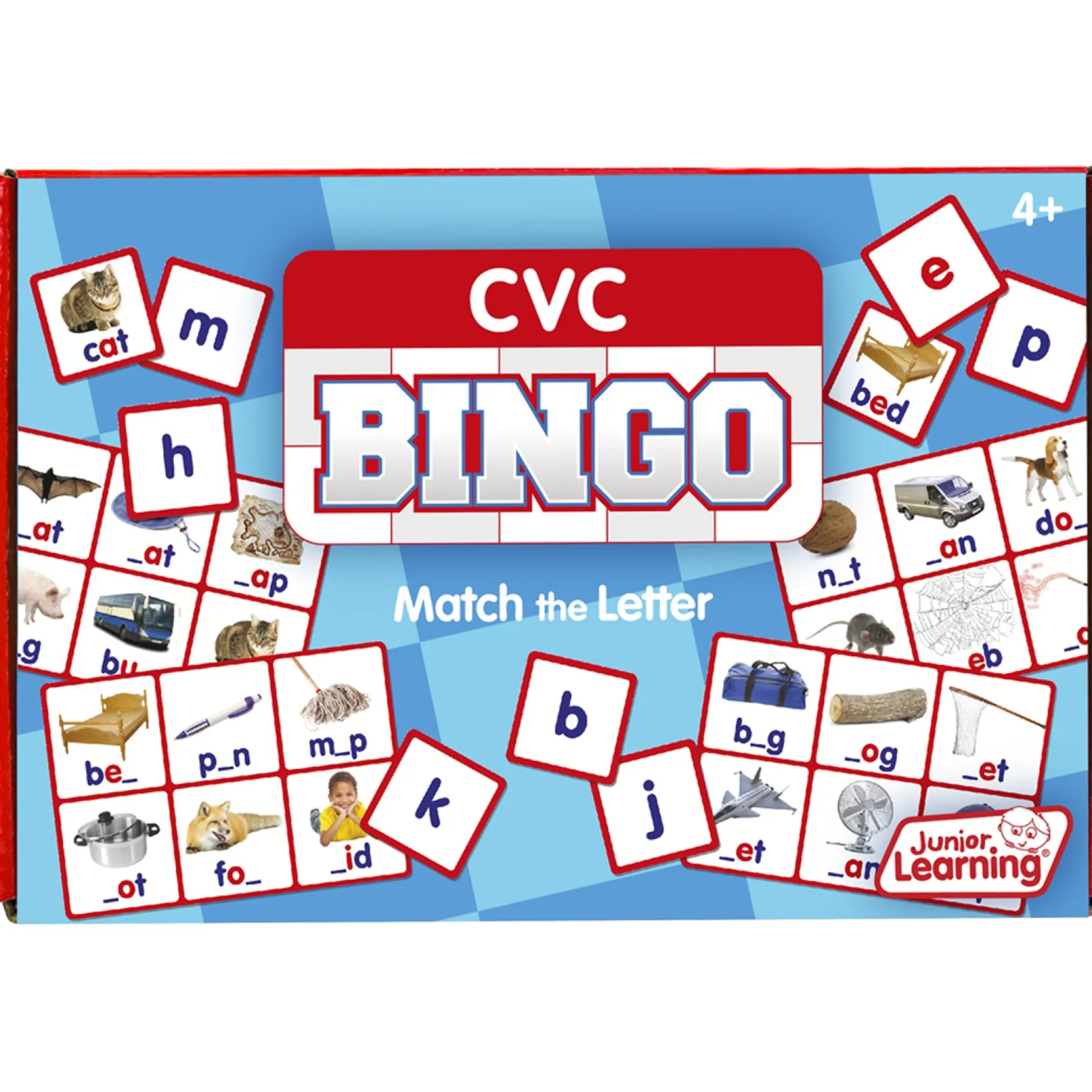 Educators Resource Junior Learning CVC Bingo Game Set - Consonant Vowel Consonant Learning Kit* Preschool Education Toys & Activities