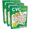 Educators Resource Junior Learning CVC Word Builder Puzzles - Multicolored - 36 Piece Set* Puzzles|Preschool Education Toys & Activities