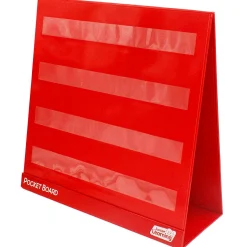 Flat River Group Junior Learning Double-Sided Tabletop Pocket Chart - Red & White* Preschool Education Toys & Activities