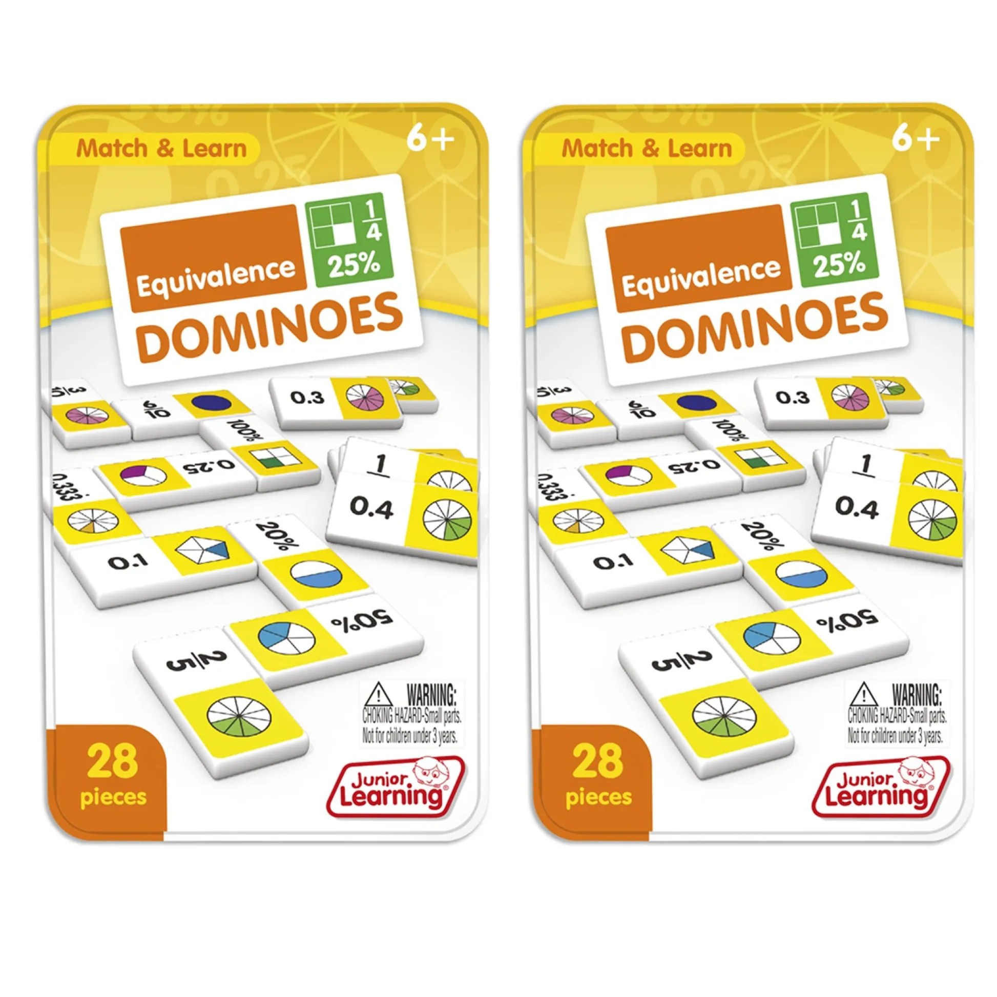 Educators Resource Junior Learning Equivalence Dominoes Game - 2 Pack Learning Set* Dominoes & Tiles Games